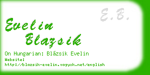 evelin blazsik business card
