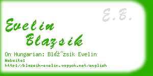 evelin blazsik business card